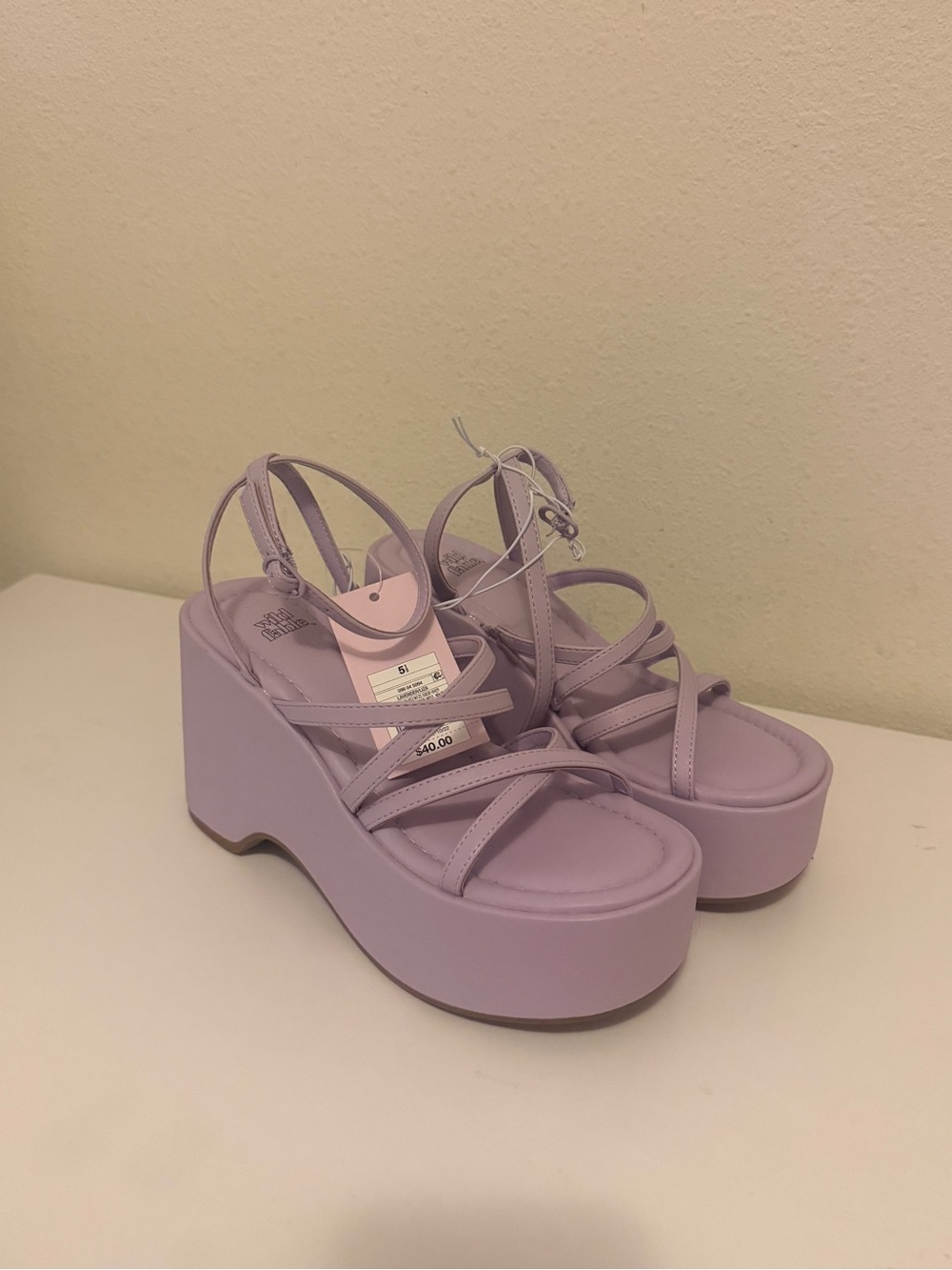 Wild Fable Lilac Platform Strappy Sandals - Women's Lavender Wedge Heels